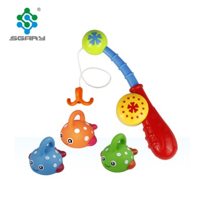 2018 new Bath Toys 4 Pcs Fishing game kids bath fishing toys plastic