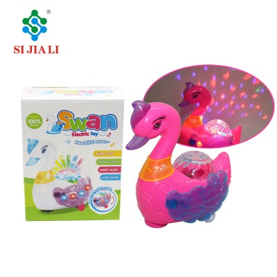 Hot Item Flashing Beautiful 3D light battery operated Swan animal toys