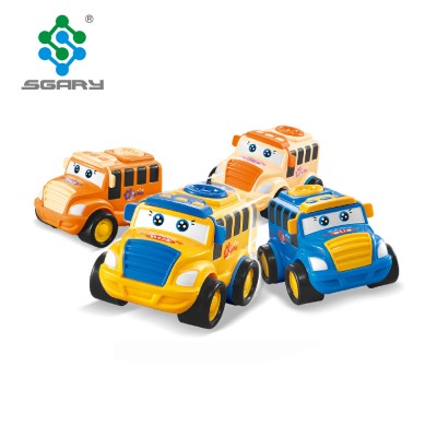 Promotional toys plastic friction toy school bus