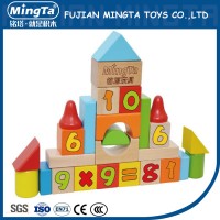 wholesale Eco-Friendly funny baby educational wooden blocks toy