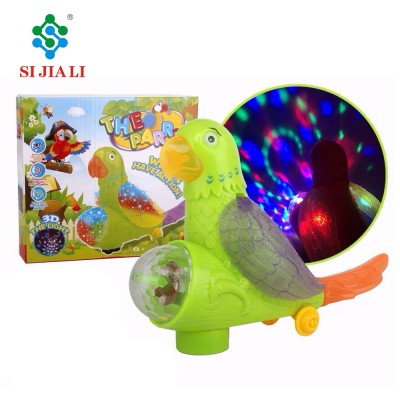 2017 new arrival light up battery operated parrot 3D light move action