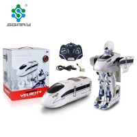 Hot selling 2.4g rc robot car train deformation robot