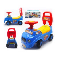 Cartoon Kids Slide Baby Walker Ride On Car With Steering Wheel