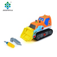 assemble toys DIY sliding cartoon engineering car