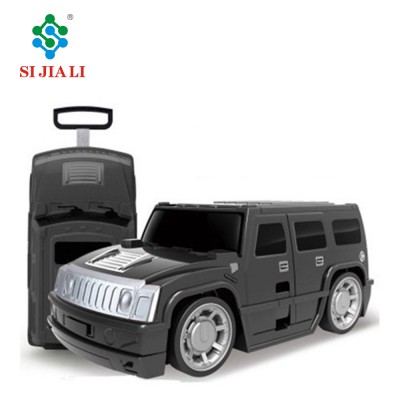 Hot item kids travel case car shape ride on car luggage for traveling